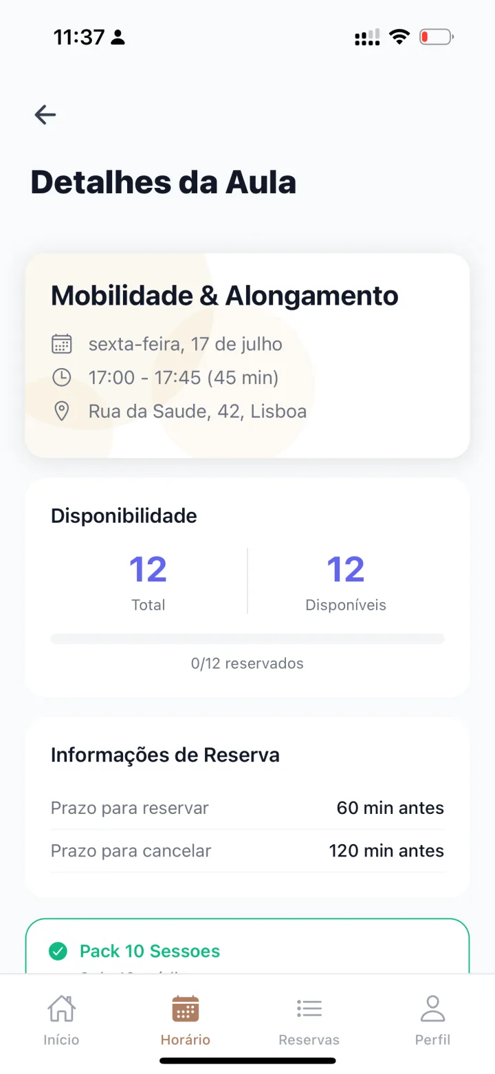 Detalhes da aula